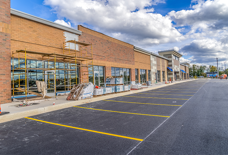 Commercial building real estate project in progress