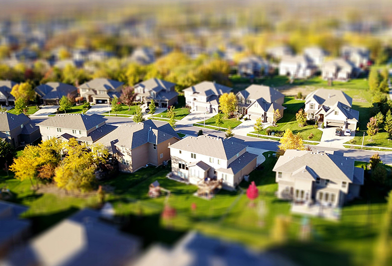 Neighborhood in a growing city